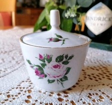 Porzellan Zuckerdose DDR, Rosendekor Vintage 