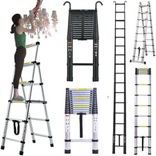 Teleskopleiter Mehrzweckleiter Ausziehleiter Aluleiter Attic Loft Klappleiter