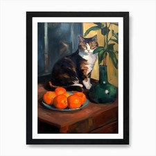 Blumenvase Amaryllis mit Katze