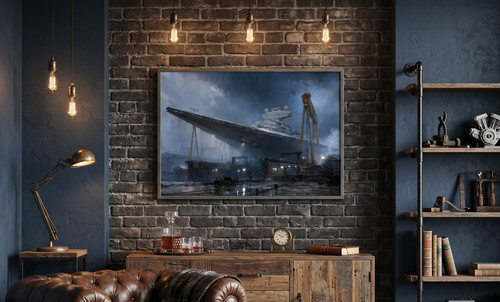Sci kriegsschiff werft - sci-fi,