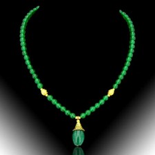 BAILYSBEADS edle Smaragd-Kette