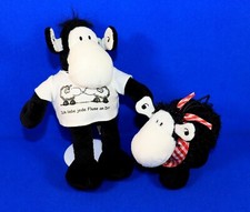 2x NICI SCHAF Sheepworld schwarz weiß Plüsch Liebe Love 20 + 13 cm