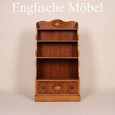 Englische Möbel original Bücherregal Eibe Highboard Bookcase Schubfach Intarsie