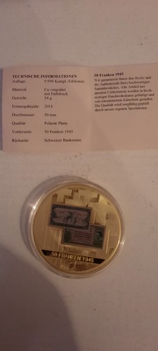 Münze medaille schweiz - schweiz, 50