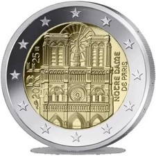 2 Euro Gedenkmünze Frankreich 2025 Notre Dame