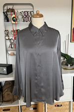 graue Hemdbluse von H&M in Gr
