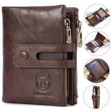 Echt-Leder Herren Damen Geldbörse RFID Schutz Portemonnaie Portmonee 