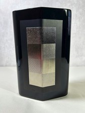 Rosenthal Studio line Vase Helmut Drexler schwarz/platinfarben