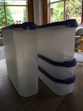 Tupperware Super Eidgenossen Set - Größen 1, 2 und 4  - blaue Deckel