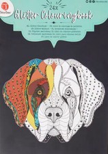 Mandala Malbuch A4 Glitzer Edition 24 Tier Malvorlagen auf schwarzem Papier NEU