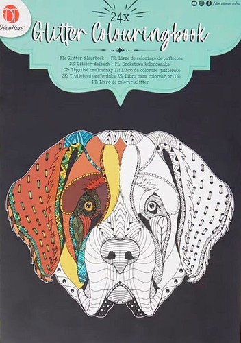 Mandala malbuch glitzer - a4,