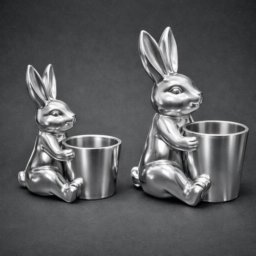 Keramik hase mit pflanztopf - hase,