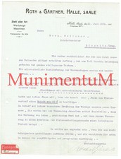 Werkzeuge + Maschinen Roth & Gärtner HALLE / Saale Offerte Rechnung 1910 F421