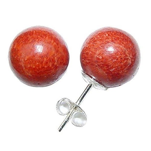 Schaumkoralle rot ohrtstecker - schaumkoralle,