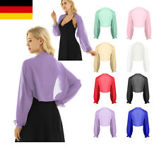 DE Damen Bolero Elegant Chiffon Jacke Schulterjacke Shrug Wraps für Abendkleid
