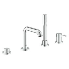 Wannenrandbatterie GROHE Essence, 4-Loch, verchromt, glänzend - A