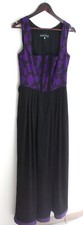 Damen Trachten Dirndl ärmellos lila, Rock schwarz Gr. 36 v. Berwin & Wolff