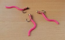 3 x stachlos rosa windend Wurm