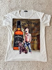 JACK DANIELS Herrenshirt - T - Shirt . Whiskey  Nr. 7 . weiß . Gr. M