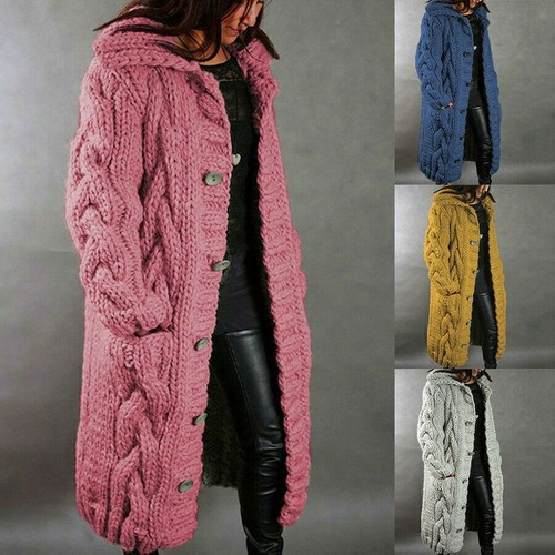 Damen lange strickjacke mantel - damen,