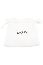 DKNY Ohrringe Damen Silber Edelstahl Schloss Modisch 6cm Strasssteine