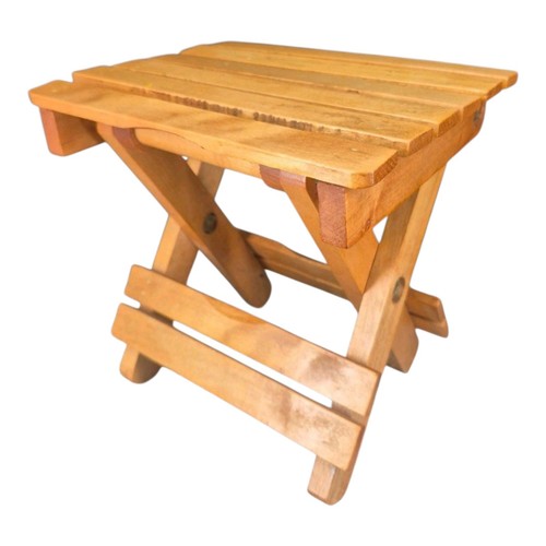 Vintage mini holz klapphocker - holz,