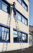 Günzburger Schiebeleiter Alu 3-teilig 3x8 - 3x14 Sprossen