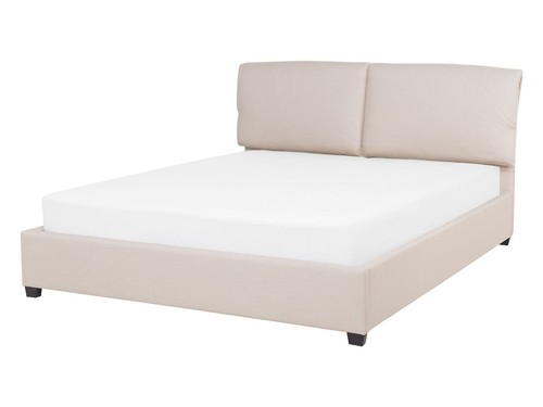 Designer polsterbett beige 140 - polsterbett,