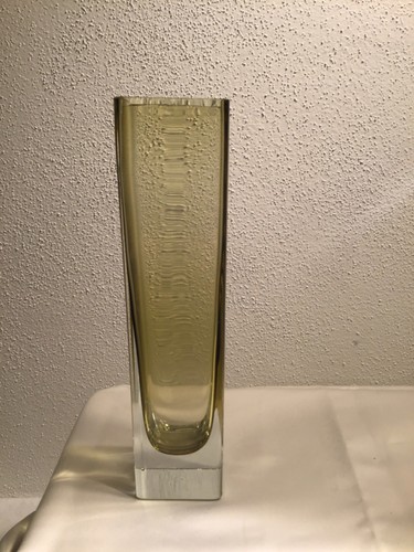 Murano blockvase sommerso - murano, gelb