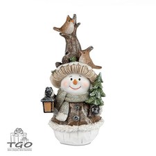 Formano Schneemann Kunststein gefertigt mit Schneedekor und Glitter-752093