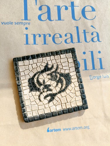Mosaik wandbild fische - wandbild,