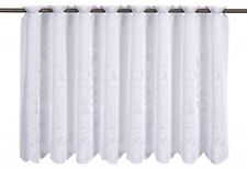 Bistrogardine Cafehaus Blumen halbtransparent weiß 501239