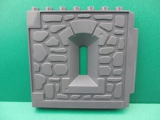 Lego Duplo Ritterburg Wand Mauer grau mit Fenster Schießscharte Ritter (161123K)