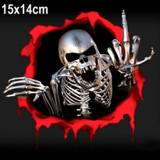 Totenkopf Aufkleber Skelett
