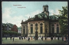 Saarbrücken, Ludwigskirche, Ansichtskarte 1909 