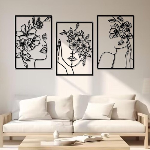 Metall wanddeko frau kunst - wanddeko,