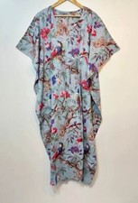 Indische Baumwolle Grau Vogel