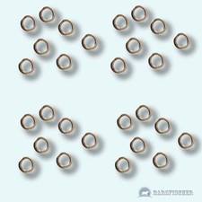 15 STÜCK CONTACT RING, DROP SHOT RINGE ∅1,8/2,4/3,0mm,  EDELSTAHLRING, RINGS NEU