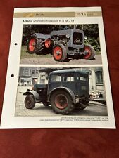 Deutz Traktor Dieselschlepper F 3 M 317   1935 Weltbild Prospekt Brochure