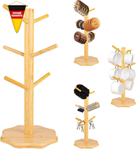 Holz tassenständer mit - holz-tassenständer,