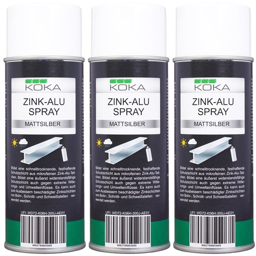 Koka zinkspray zink alu - 3x,