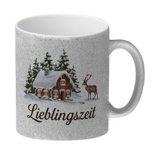 Holzhütte mit rentier - holzhütte, rentier-