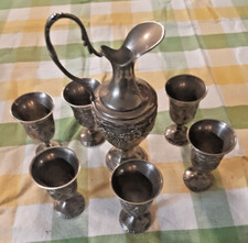 Vintage Likörset  Krug mit 6 Becher