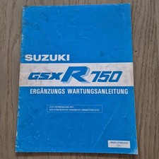 SUZUKI GSX R 750 Ergänzungs Werkstatthandbuch (Heft) 1987