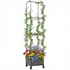 Hochbeet mit Rankgitter