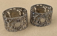 2 antike Serviettenringe mit