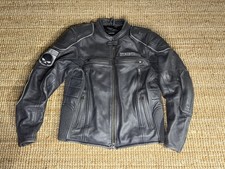 Harley-Davidson Reflective Skull Leder Jacke - Herren - Schwarz,  Gr. L