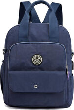 Rucksack Handtasche Schultertasche, flexibel, Nylon, USB Schnittstelle, blau NEU