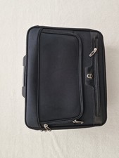 Pilotenkoffer mit Tragegriff und Rolllen Nylon schwar 4 Fächer (2 große 2 klein)