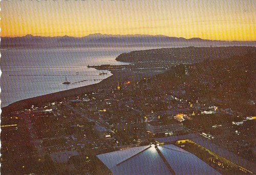 Seattle washington at sunset - at,